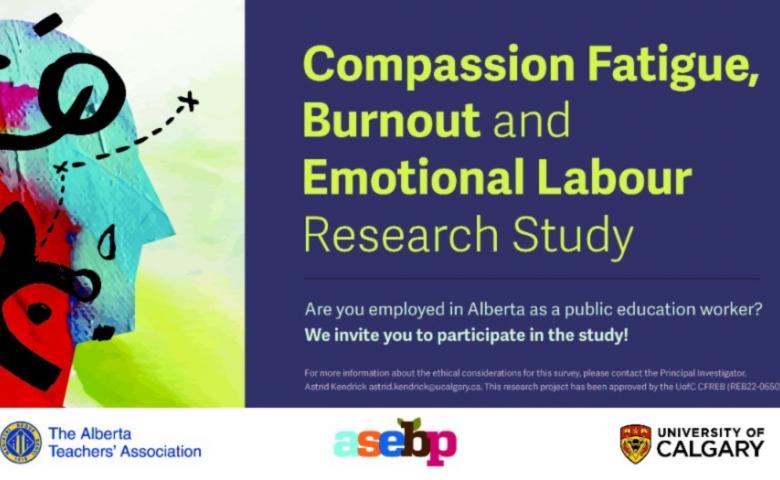Compassion Fatigue, Burnout and Emotional Labour Research Study Graphic.